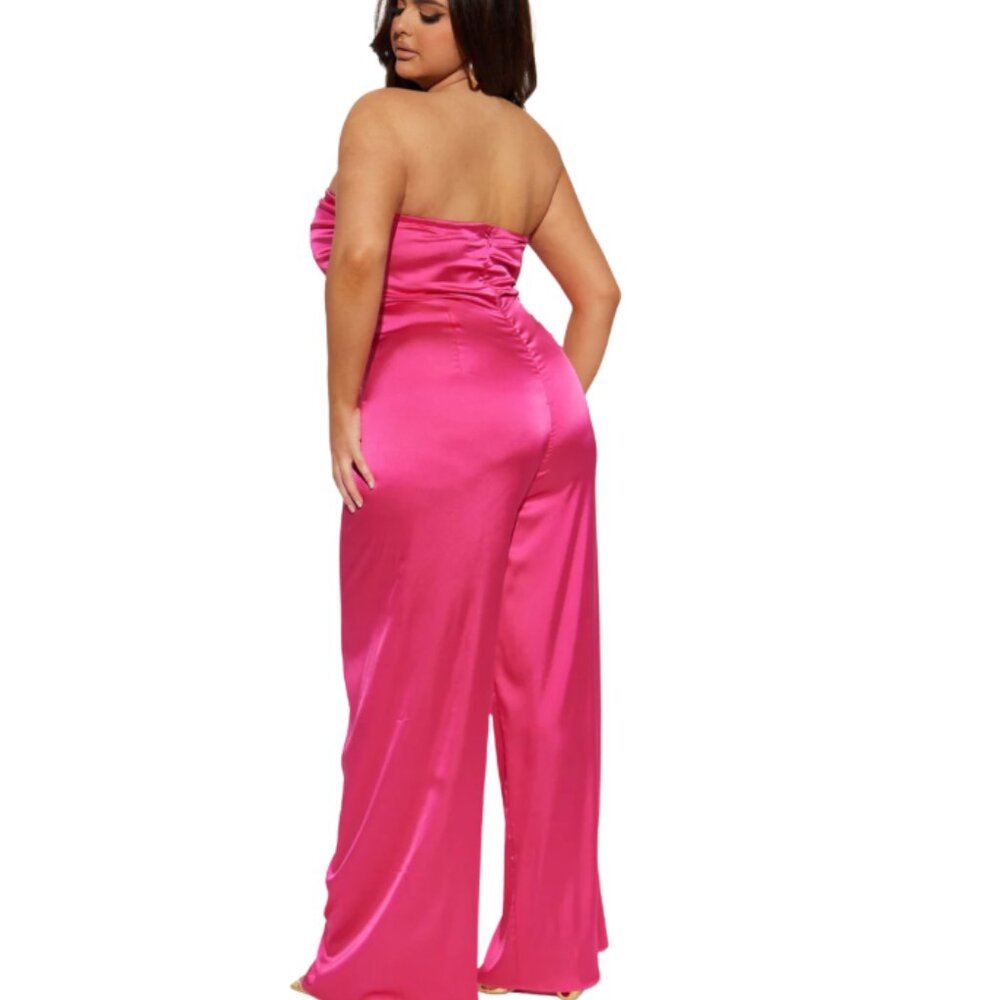Vibrant Pink Wide-Leg Pant Jumpsuit - New with tags - Picture 2 of 7